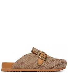 Klapki Guess beżowe damskie 