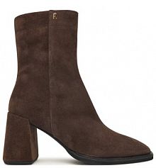 Botki na słupku Furla brązowe 