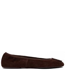 Baleriny Tory Burch brązowe damskie 