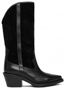 Kozaki na obcasie Badura czarne 