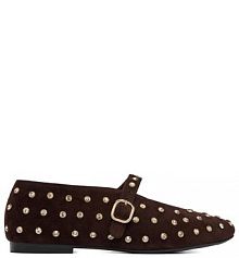 Baleriny Eva Minge brązowe damskie 