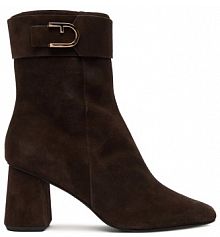 Botki na słupku Furla brązowe 