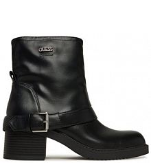 Botki na słupku Guess czarne 