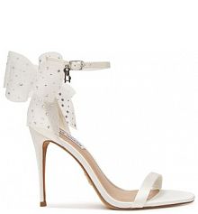 Sandały na szpilce Steve Madden białe 