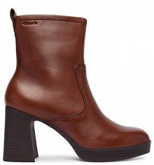 Botki na słupku Tamaris brązowe 
