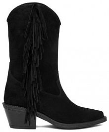 Botki na słupku Badura czarne 