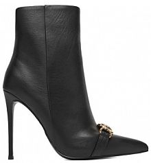 Botki na szpilce Eva Minge czarne 