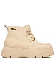 Botki Buffalo beżowe damskie 