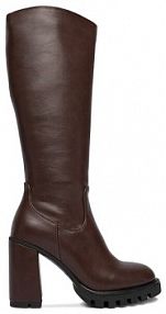 Kozaki na obcasie Nine West brązowe 