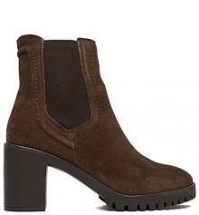 Botki na słupku Lasocki brązowe 