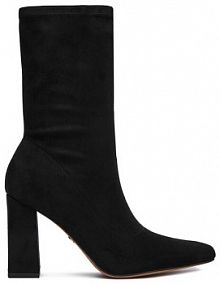 Botki na słupku Nine West czarne 