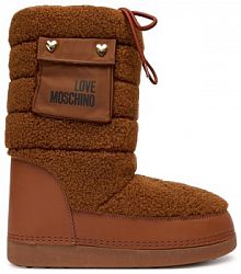 Śniegowce LOVE MOSCHINO brązowe damskie 