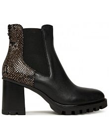 Botki na słupku Tamaris czarne 