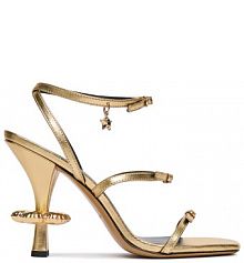 Sandały na szpilce Marc Jacobs złote 