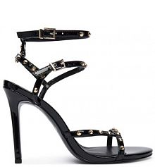 Sandały na szpilce Just Cavalli czarne 