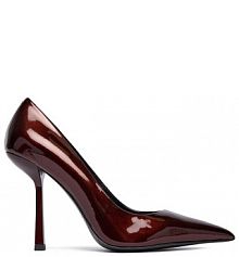 Szpilki Eva Minge bordowy 