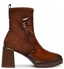 Botki na słupku Hispanitas brązowe 