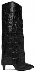 Kozaki na obcasie Bronx czarne 