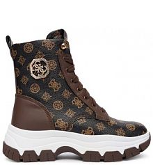 Botki Guess brązowe damskie 