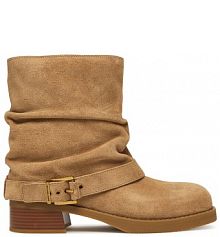 Botki na słupku MICHAEL Michael Kors beżowe 