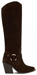 Kozaki na obcasie Bronx brązowe 