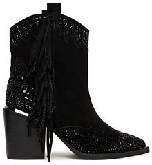 Botki na słupku Alma En Pena czarne 