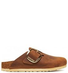 Klapki Birkenstock brązowe damskie 