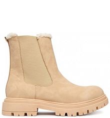 Botki Calvin Klein beżowe damskie 