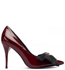 Szpilki Eva Minge bordowy 