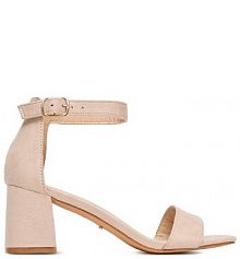 Sandały na słupku DeeZee beżowe 