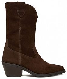 Botki na słupku Badura brązowe 