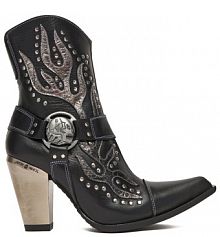 Botki na słupku NEW ROCK czarne 