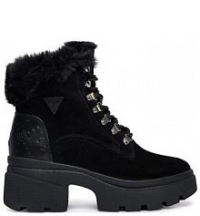 Botki na słupku Guess czarne 