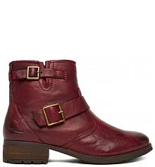 Botki na słupku Josef Seibel bordowy