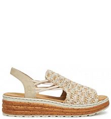 Sandały na koturnie Rieker beżowe 