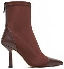 Botki na szpilce Nine West brązowe 