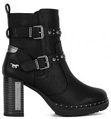 Botki na słupku Mustang czarne 