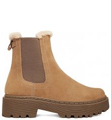 Botki Lasocki beżowe damskie 