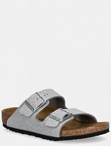 Klapki Birkenstock  srebrne dziecięce 1030477
