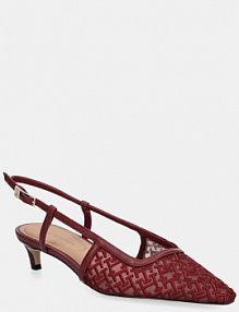 Sandały na szpilce Tommy Hilfiger  bordowy FW0FW08746