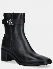 Botki na słupku Calvin Klein  czarne HW0HW02591