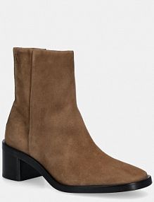 Botki na słupku Calvin Klein  brązowe HW0HW02592