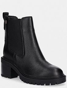 Botki na słupku Tommy Hilfiger  czarne FW0FW08774