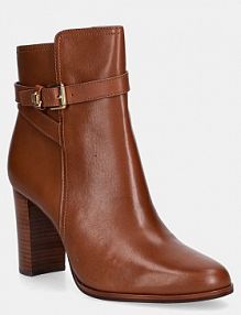 Botki na słupku Lauren Ralph Lauren  brązowe 802974475001.200