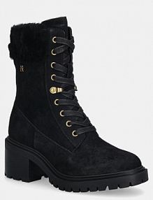 Botki na słupku Tommy Hilfiger  czarne FW0FW08999