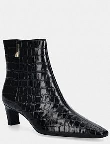 Botki na słupku Tommy Hilfiger  czarne FW0FW09162