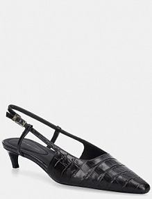 Sandały na szpilce Tommy Hilfiger  brązowe FW0FW08990