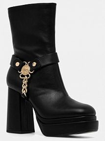 Botki na słupku Buffalo  czarne 1220075