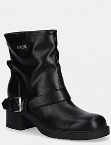 Botki na słupku Guess  czarne FLFIJI.ELE10.BLACK