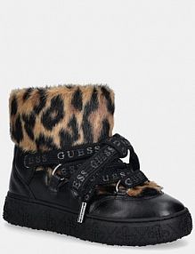 Śniegowce Guess  czarne damskie FLFUEK.FUR10.LEOPA